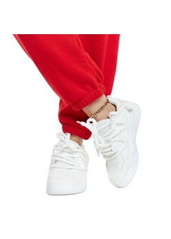 Białe sneakersy z materiałowymi wstawkami Melilot ze sklepu ButyModne.pl w kategorii Buty sportowe damskie - zdjęcie 170335743