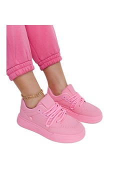 Różowe sneakersy na platformie Asphodel ze sklepu ButyModne.pl w kategorii Buty sportowe damskie - zdjęcie 170335750