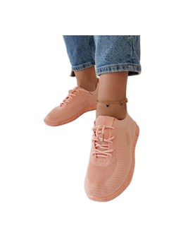 Różowe materiałowe sneakersy Erminio ze sklepu ButyModne.pl w kategorii Buty sportowe damskie - zdjęcie 170335762