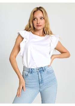 Sinsay - Koszulka bawełniana - kremowy ze sklepu Sinsay w kategorii Bluzki damskie - zdjęcie 170338574