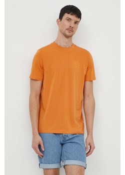Lindbergh t-shirt bawełniany męski kolor pomarańczowy z nadrukiem ze sklepu ANSWEAR.com w kategorii T-shirty męskie - zdjęcie 170339823