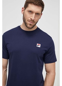 Fila t-shirt bawełniany męski kolor granatowy z aplikacją ze sklepu ANSWEAR.com w kategorii T-shirty męskie - zdjęcie 170339833