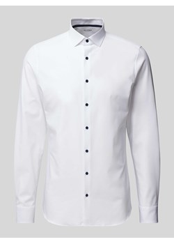 Koszula biznesowa o kroju body fit z kołnierzykiem typu kent ze sklepu Peek&Cloppenburg  w kategorii Koszule męskie - zdjęcie 170342460