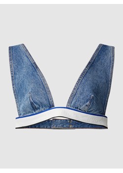 NOWOŚĆ w P&C*: Stanik jeansowy z pasem z logo model ‘Gebra’ ze sklepu Peek&Cloppenburg  w kategorii Biustonosze - zdjęcie 170342491