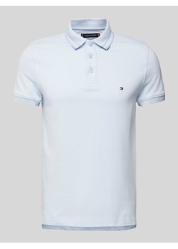 Koszulka polo o kroju slim fit z wyhaftowanym logo model ‘PRETWIST MOULINE’ ze sklepu Peek&Cloppenburg  w kategorii T-shirty męskie - zdjęcie 170342620