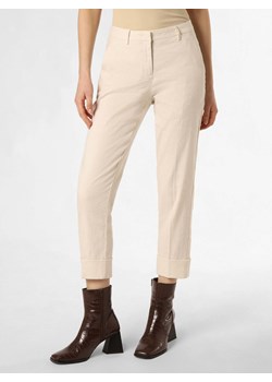 Cambio Spodnie z dodatkiem lnu Kobiety Bawełna piaskowy jednolity ze sklepu vangraaf w kategorii Spodnie damskie - zdjęcie 170343921