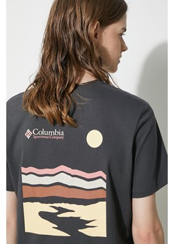 Columbia t-shirt bawełniany Boundless Beauty damski kolor szary 2036581 ze sklepu ANSWEAR.com w kategorii Bluzki damskie - zdjęcie 170344842