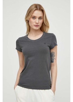 G-Star Raw t-shirt bawełniany kolor szary ze sklepu ANSWEAR.com w kategorii Bluzki damskie - zdjęcie 170345342