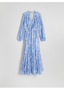 Reserved - Wzorzysta sukienka maxi - jasnoniebieski ze sklepu Reserved w kategorii Sukienki - zdjęcie 170382782