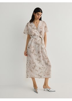 Reserved - Wzorzysta sukienka maxi - beżowy ze sklepu Reserved w kategorii Sukienki - zdjęcie 170382954