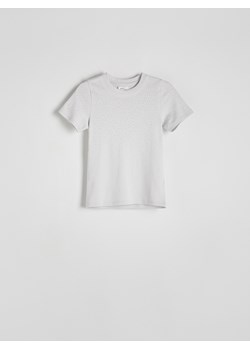Reserved - T-shirt z modalem - jasnoszary ze sklepu Reserved w kategorii Bluzki damskie - zdjęcie 170383022