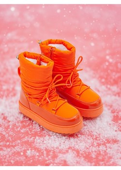 Sinsay - Śniegowce - pomarańczowy ze sklepu Sinsay w kategorii Buty zimowe dziecięce - zdjęcie 170383373