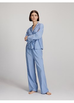 Reserved - Dwuczęściowa piżama z wiskozy - jasnoniebieski ze sklepu Reserved w kategorii Piżamy damskie - zdjęcie 170386084