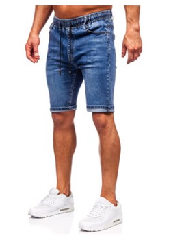 Granatowe krótkie spodenki jeansowe męskie Denley 9315 ze sklepu Denley w kategorii Spodenki męskie - zdjęcie 170393593