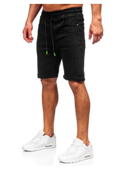 Czarne krótkie spodenki jeansowe męskie Denley 8109 ze sklepu Denley w kategorii Spodenki męskie - zdjęcie 170393594