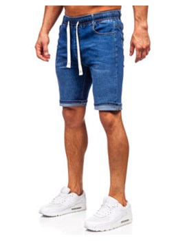 Granatowe krótkie spodenki jeansowe męskie Denley 9323 ze sklepu Denley w kategorii Spodenki męskie - zdjęcie 170393603
