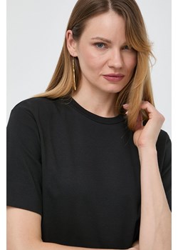 Weekend Max Mara t-shirt bawełniany damski kolor czarny 2415941042600 ze sklepu ANSWEAR.com w kategorii Bluzki damskie - zdjęcie 170394503