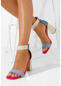 Wielokolorowy sandały na słupku Brielle V3 ze sklepu Zapatos w kategorii Sandały damskie - zdjęcie 170395150