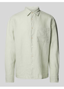 Koszula casualowa o kroju regular fit z lnu z kieszenią na piersi ze sklepu Peek&Cloppenburg  w kategorii Koszule męskie - zdjęcie 170395613