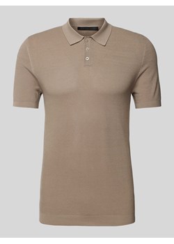 Koszulka polo o kroju slim fit z fakturowanym wzorem model ‘Triton’ ze sklepu Peek&Cloppenburg  w kategorii T-shirty męskie - zdjęcie 170395621