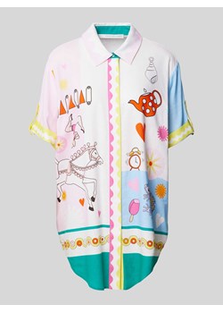Bluzka lniana z nadrukiem z motywem ze sklepu Peek&Cloppenburg  w kategorii Koszule damskie - zdjęcie 170395653