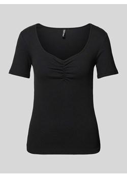 T-shirt z prążkowaniem model ‘TANIA’ ze sklepu Peek&Cloppenburg  w kategorii Bluzki damskie - zdjęcie 170395850