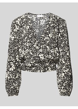 Bluzka krótka w stylu kopertowym ze sklepu Peek&Cloppenburg  w kategorii Bluzki damskie - zdjęcie 170395910