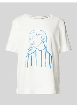 T-shirt z wyhaftowanym motywem ze sklepu Peek&Cloppenburg  w kategorii Bluzki damskie - zdjęcie 170396140