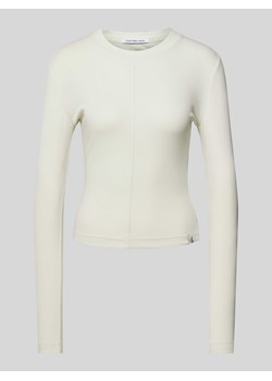 Bluzka z długim rękawem i naszywką z logo model ‘SEAMING’ ze sklepu Peek&Cloppenburg  w kategorii Bluzki damskie - zdjęcie 170396204