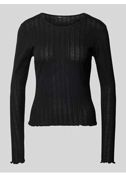 Bluzka z długim rękawem i ażurowym wzorem model ‘CARLOTTA’ ze sklepu Peek&Cloppenburg  w kategorii Bluzki damskie - zdjęcie 170396411