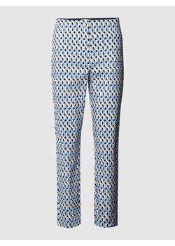 Spodnie materiałowe o kroju slim fit z nadrukiem na całej powierzchni ze sklepu Peek&Cloppenburg  w kategorii Spodnie damskie - zdjęcie 170396513
