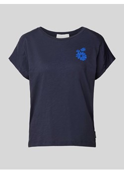 T-shirt z kwiatowym haftem model ‘ONELIAA FAANCY’ ze sklepu Peek&Cloppenburg  w kategorii Bluzki damskie - zdjęcie 170396663