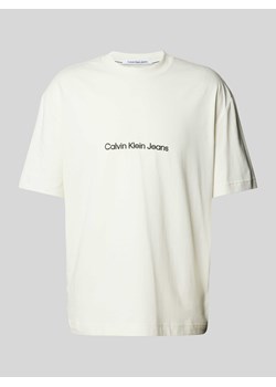 T-shirt z nadrukiem z logo model ‘SQUARE FREQUENCY’ ze sklepu Peek&Cloppenburg  w kategorii T-shirty męskie - zdjęcie 170396774