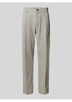 Spodnie materiałowe o luźnym kroju z fakturowanym wzorem model ‘LEAD’ ze sklepu Peek&Cloppenburg  w kategorii Spodnie męskie - zdjęcie 170396863