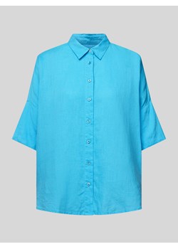 Bluzka lniana z listwą guzikową na całej długości ze sklepu Peek&Cloppenburg  w kategorii Koszule damskie - zdjęcie 170396962