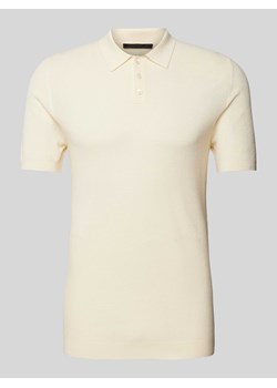 Koszulka polo o kroju slim fit z fakturowanym wzorem model ‘Triton’ ze sklepu Peek&Cloppenburg  w kategorii T-shirty męskie - zdjęcie 170397084
