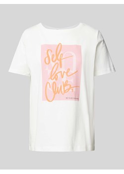 T-shirt z nadrukiem ze sloganem ze sklepu Peek&Cloppenburg  w kategorii Bluzki damskie - zdjęcie 170397131