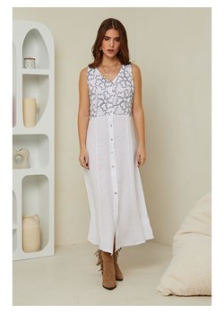 Rodier Lin Lniana sukienka w kolorze białym ze sklepu Limango Polska w kategorii Sukienki - zdjęcie 170398911