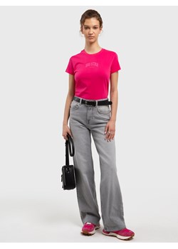 Koszulka damska bawełniana z nadrukiem różowa Benea 602 ze sklepu Big Star w kategorii Bluzki damskie - zdjęcie 170399921