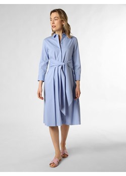 BOSS Sukienka damska - Debrana1 Kobiety Bawełna jasnoniebieski jednolity ze sklepu vangraaf w kategorii Sukienki - zdjęcie 170400134