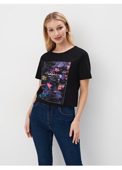 Mohito - Koszulka z nadrukiem - czarny ze sklepu Mohito w kategorii Bluzki damskie - zdjęcie 170403720