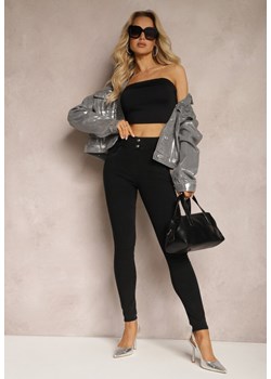Czarne Spodnie Jegginsy z Gumką w Talii Selirea ze sklepu Renee odzież w kategorii Spodnie damskie - zdjęcie 170404324