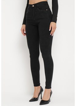 Czarne Spodnie Jegginsy z Wysokim Elastycznym Stanem Funlira ze sklepu Born2be Odzież w kategorii Spodnie damskie - zdjęcie 170404552
