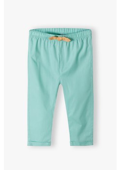 Zielone bawełniane spodnie niemowlęce ze sklepu 5.10.15 w kategorii Spodnie i półśpiochy - zdjęcie 170405074
