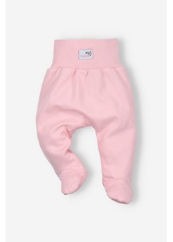 Półśpiochy niemowlęce PINK FLOWERS z bawełny organicznej- różowe ze sklepu 5.10.15 w kategorii Spodnie i półśpiochy - zdjęcie 170405081