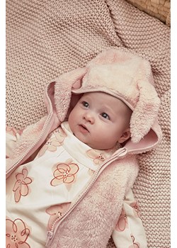 Różowy polarowy bezrękawnik niemowlęcy z uszami królika ze sklepu 5.10.15 w kategorii Kamizelki niemowlęce - zdjęcie 170405153