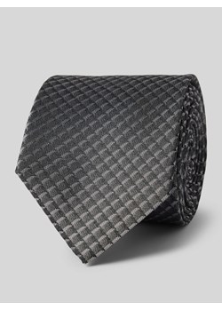 Krawat jedwabny ze wzorem na całej powierzchni ze sklepu Peek&Cloppenburg  w kategorii Krawaty - zdjęcie 170406541