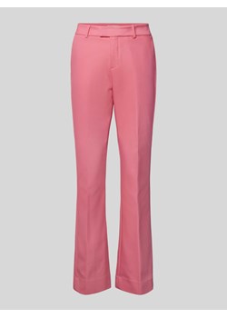 Spodnie materiałowe z poszerzaną nogawką w jednolitym kolorze model ‘ELLEN NIGHT’ ze sklepu Peek&Cloppenburg  w kategorii Spodnie damskie - zdjęcie 170406690