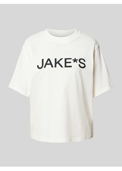 T-shirt z nadrukiem z logo ze sklepu Peek&Cloppenburg  w kategorii Bluzki damskie - zdjęcie 170406764