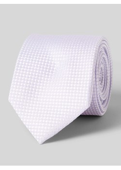 Krawat jedwabny z fakturowanym wzorem ze sklepu Peek&Cloppenburg  w kategorii Krawaty - zdjęcie 170407014
